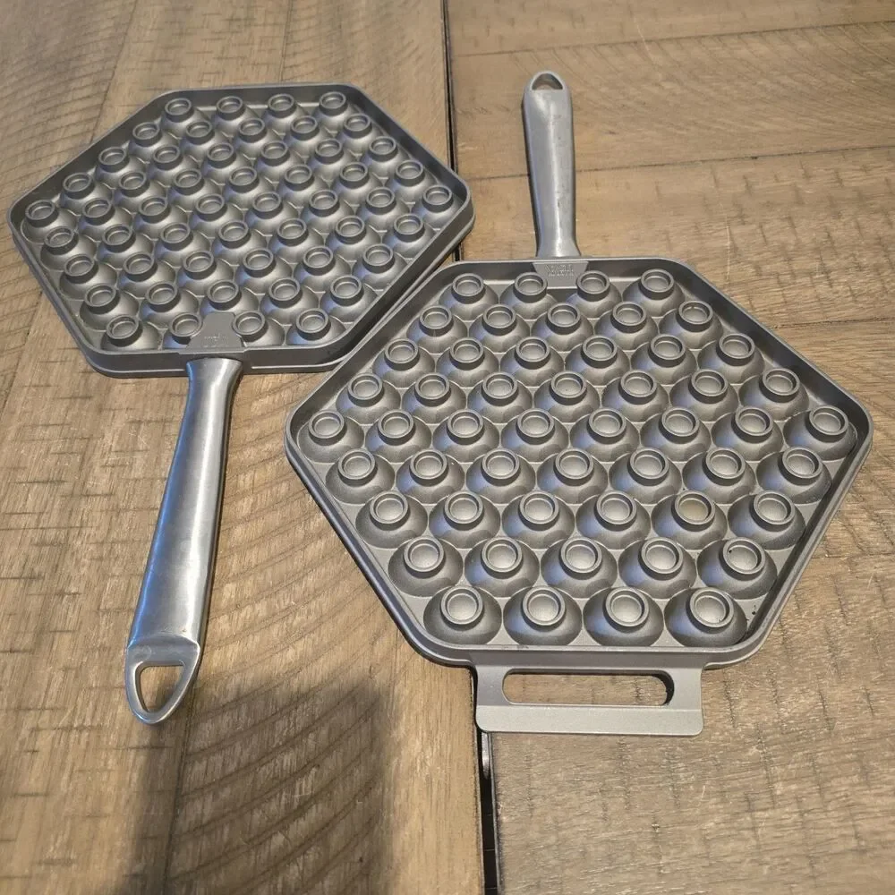 Nordic Ware Cast Aluminum Egg / Bubble  Waffle Pan USA Non Stick